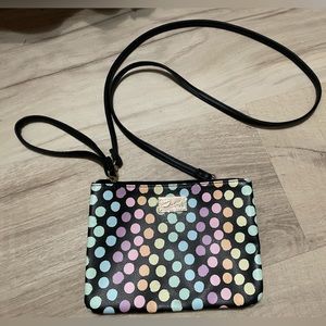 Betsey Johnson Pastel Polka-dot rainbow Wristlet Crossbody